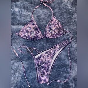 NWOT Purple SEXY Tie-Dye Bikini Set